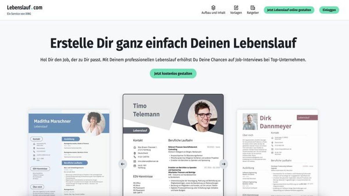 Auf  Lebenslauf.com findest Du den Lebenslauf, der zu Dir passt.