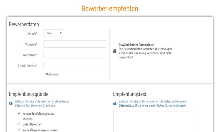 Bewerber empfehlen - datenschutzrechtlich korrekt