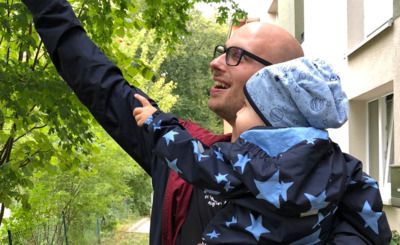 Birk Grüling mit seinem Sohn - Grüling