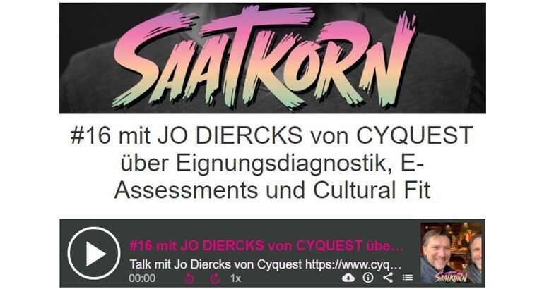 Podcast Eignungsdiagnostik, Online-Assessment, Big-Data, Cultural-Fit @Saatkorn