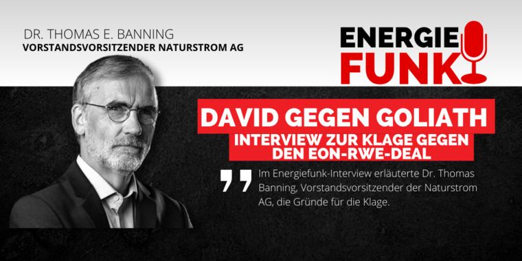 Dr. Thomas E. Banning, Vorstandsvorsitzender der Naturstrom AG