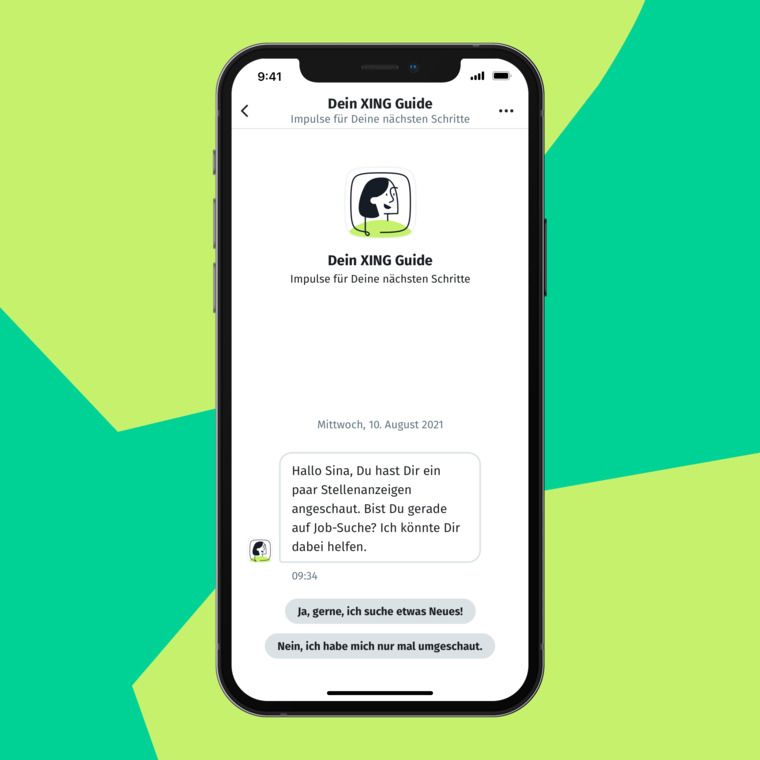 Unterstützt Dich - dein XING Guide: eine der vielen neuen Funktionen in der neuen XING App.