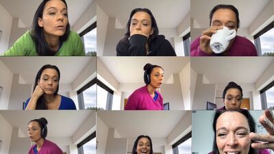 Besser: Ich finde, Weichzeichner geht noch gerade so als Hintergrund durch. Wobei der auch nicht besonders hübsch ist - Die Online-WG