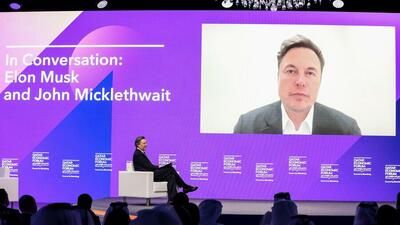 Elon Musk beim Qatar Economic Forum.