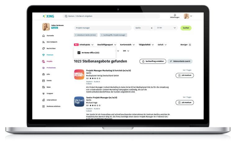 Jetzt NEU: Filterelement "Arbeitsplatz"