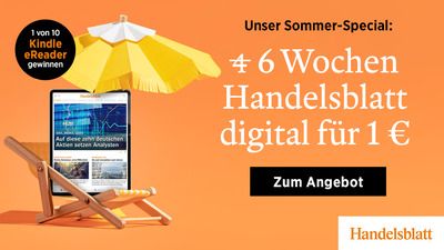 Das digitale Handelsblatt statt 4
ganze 6 Wochen für 1 €