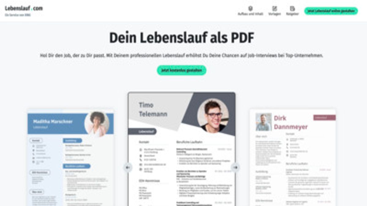 Besuche lebenslauf.com und sieh selbst, wie unser KI-Editor Deinen Lebenslauf auf das nächste Level hebt.