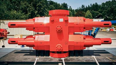 Für alle Fälle: Teile des Blow-out-Preventers: Er verhindert Explosionen, falls zufällig Gas gefunden wird
