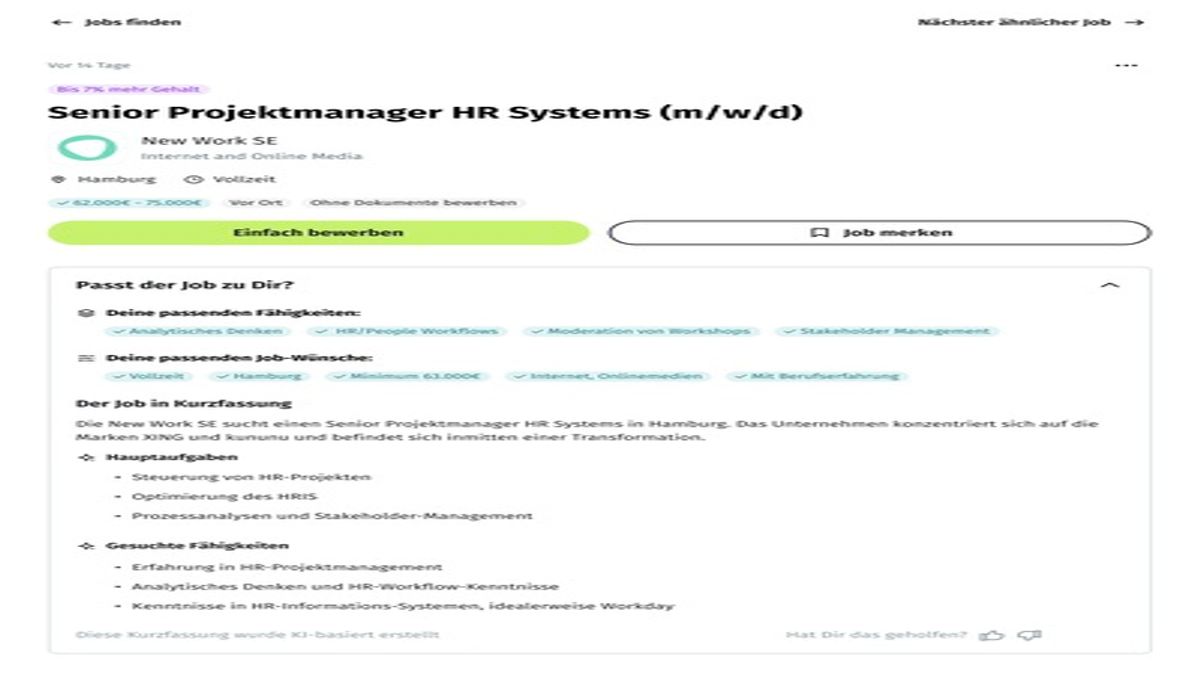 Passt der Job zu Dir? Hier findest Du es heraus! - ©XING