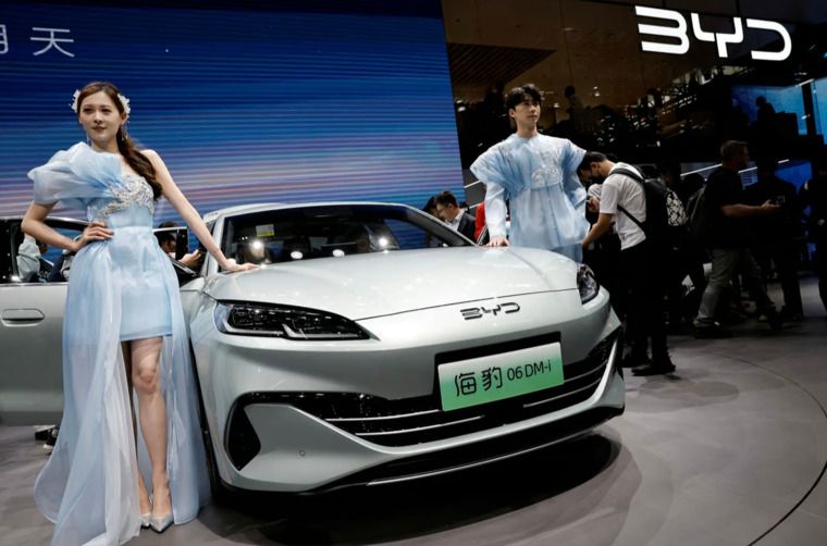 BYD präsentiert seine Seal-Limousine: Der chinesische Konzern dominiert den Elektroauto-Markt. - Foto: REUTERS